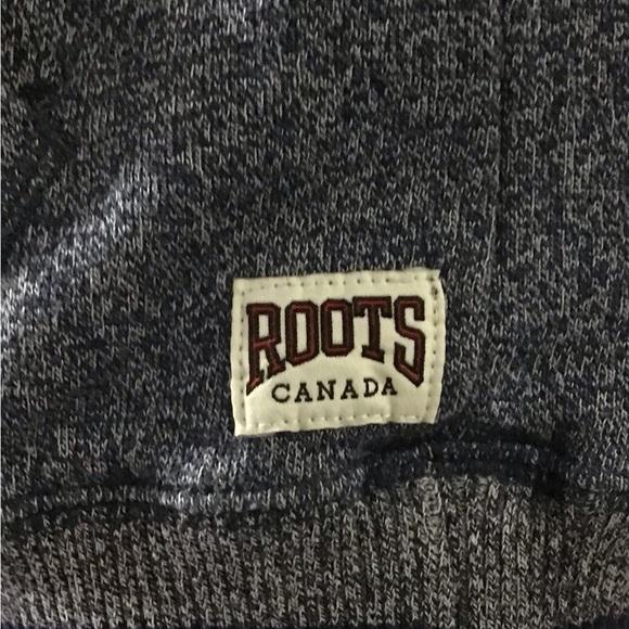 Navy Blue Maple Leaf Roots Hoodie - Picture 2 of 4
